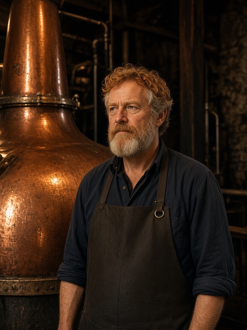Portrait, distiller by the still
