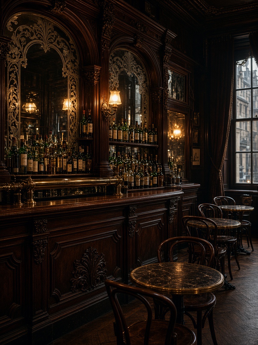 Interior, panelled bar, tungsten